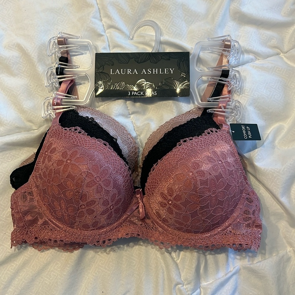 Laura Ashley 3 Pack Bra Set - 34B